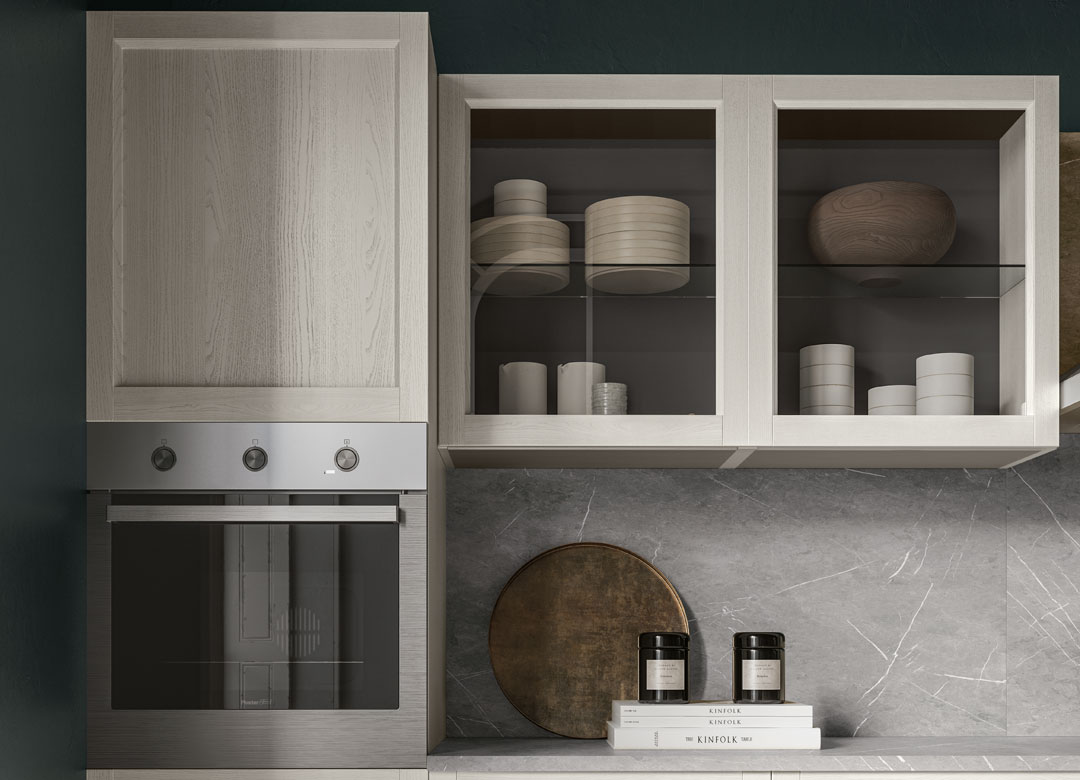 Anta madeira in legno Bianco altea e a telaio con vetro